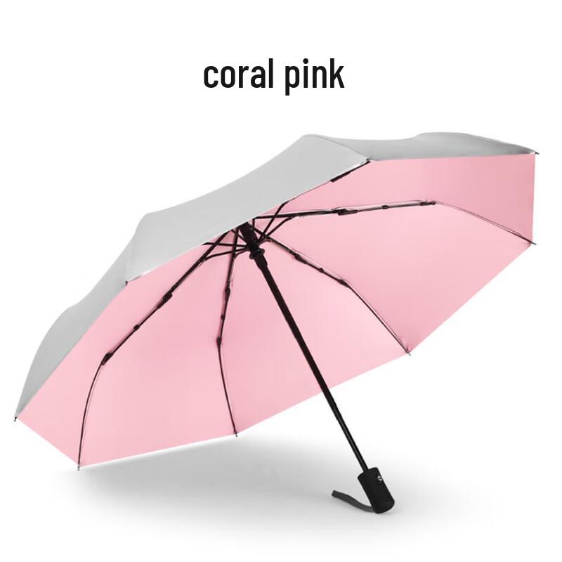 Nanjiao Manual Three-Fold Titanium Silver Sun Umbrella