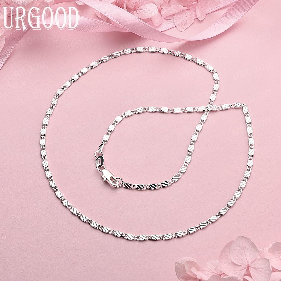 925 Sterling Silver Fashion Necklace Wedding Gift Jewelry