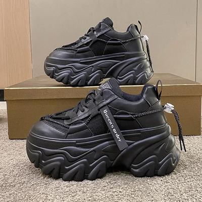 Maogu Mesh Atmungsaktive Chunky Sneakers Hohe Plattform Designer Weiß Tennis Erhöhen Casual Sport Schuh Plattform Schuhe für Frauen 34