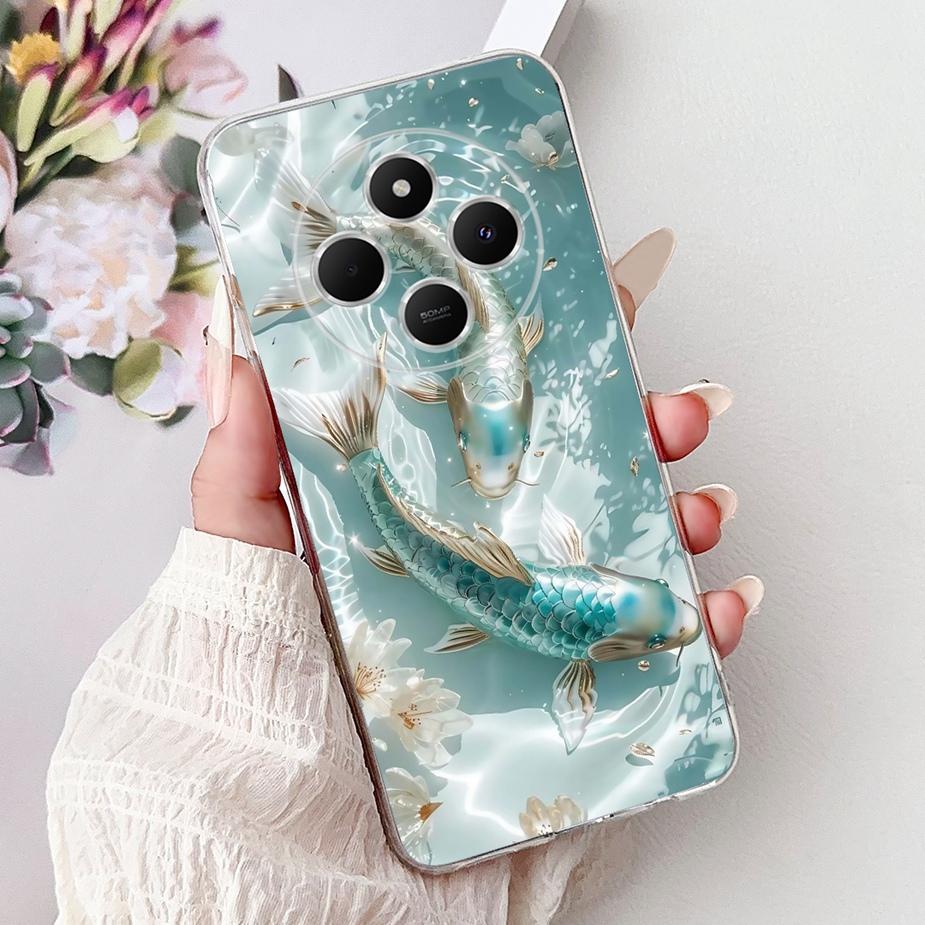 For Xiaomi Redmi 14C Case PocoC75 Lucky Fish Cute Cat Pattern Cover Soft Slim Phone Case For Xiaomi Poco C75 C 75 Redmi14C Shell