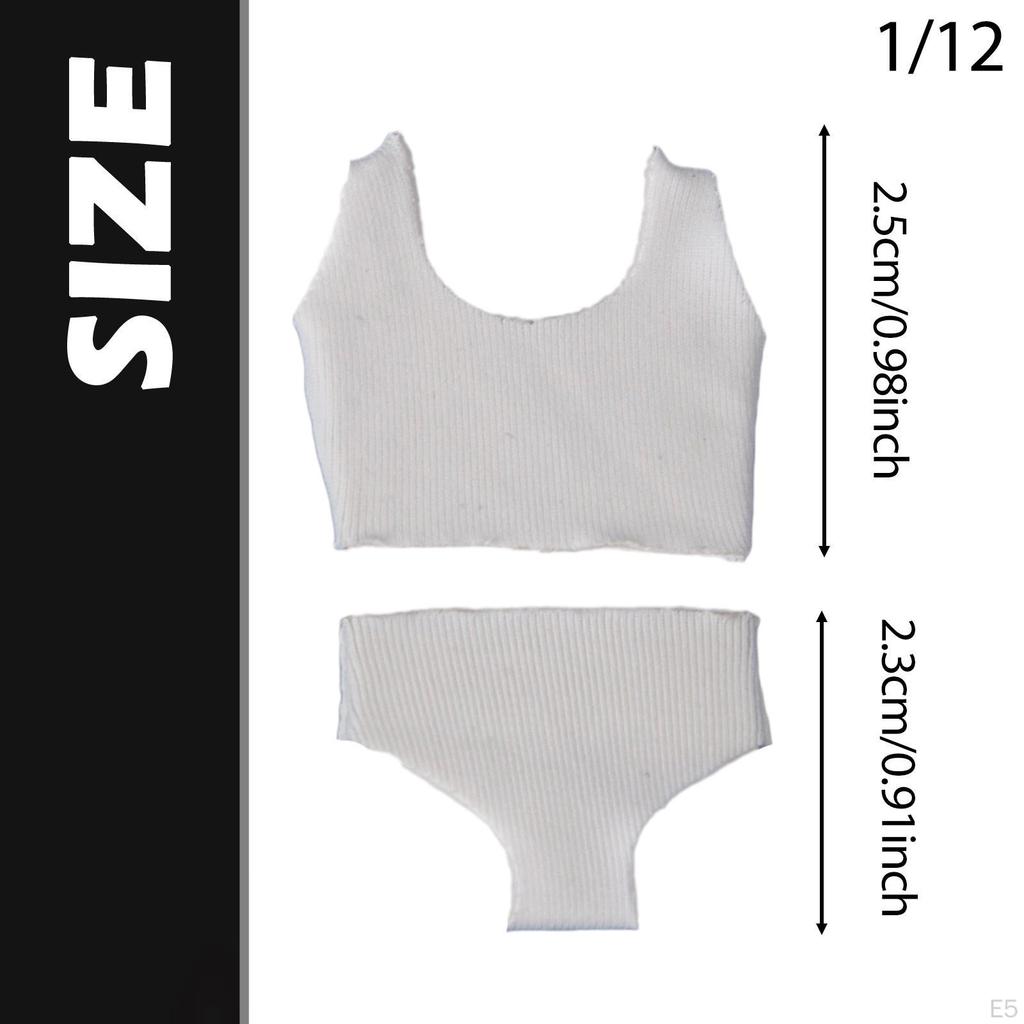 1/12 Scale Female Underwear Doll Clothing Scene Prop, Fashion Realistic Miniature Panty and Bra for