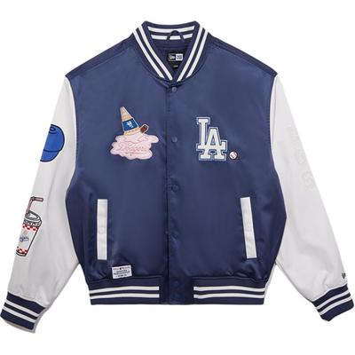 New Era SS25 Ballpark Feast Series MLB Los Angeles Dodgers Ice Cream Embroidered Single-Breasted Long Sleeve Loose Jacket Unisex Jackets 14529423