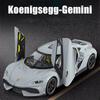 Nieuw 1:24 Gemera GT Super Sportwagen Legering Diecast Metalen Modelauto Geluid & Licht Hobby Verzamelobjecten Trendy Ornament Cadeau Voor Vriend