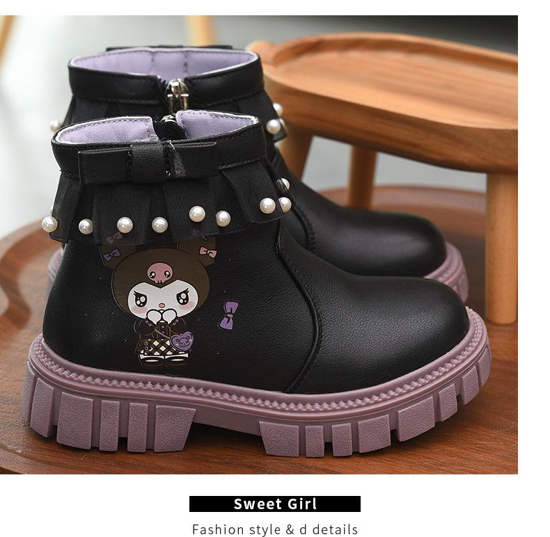 Girls' Princess Cartoon Fleece-Lined Autumn/Winter Boots - 2025 New Style Short Boots