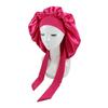 New Satin Hair Cap For Sleeping Invisible Flat Imitation Silk Round Haircare Women Headwear Ceremony Adjusting Button Night Hat