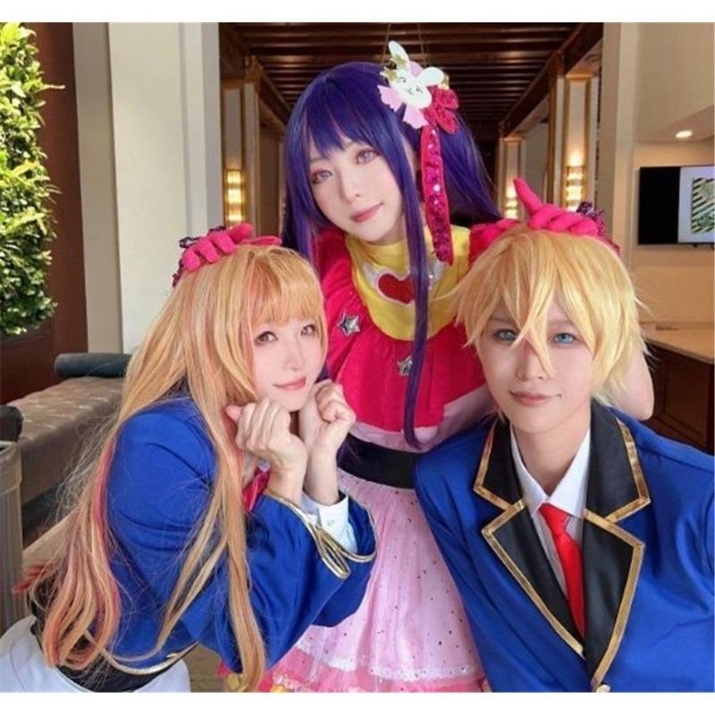Anime Oshi No Ko Ruby Hoshino Kana Arima Cosplay Kostým Modrá Školní Uniforma Akce Karnevalový Oblek Celá Sada Ruby Cosplay