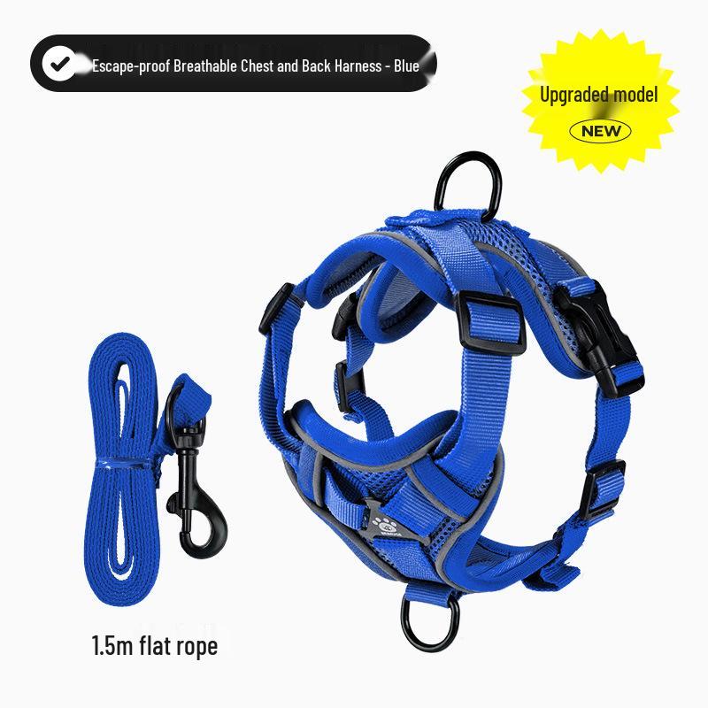 Adjustable Anti-Escape Cat & Small Dog Leash and Harness: Breathable, No-Choke, All-Season Use