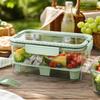 PET Produce Storage Container with Lid and Carry Handles, Clear Food Box for Refrigerator Shelf, Countertop, and Lunch Prep