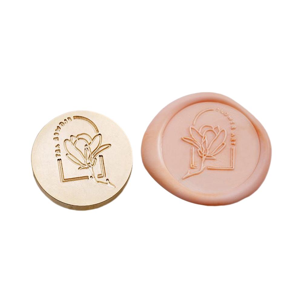 Gold-plated Brass Head Retro DIY Envelope Wax Seal Stamp Head Sealing Wax Scrapbooking Stamps Wedding Decorative Invitation