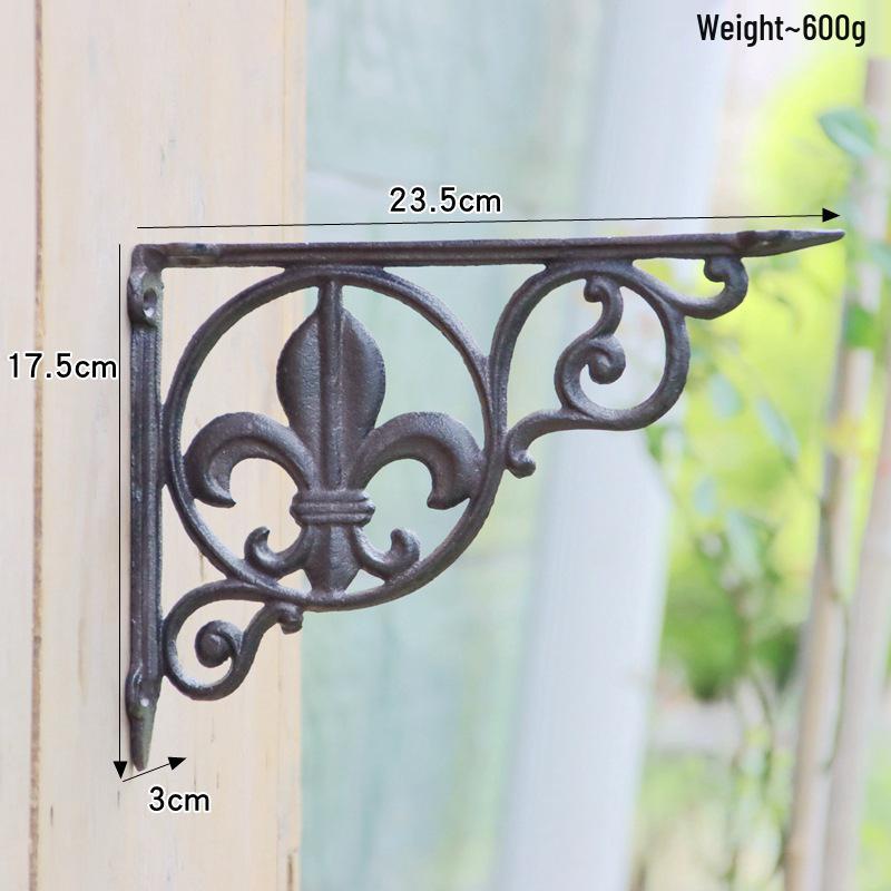 Retro Triangle Cast Iron Roman Column Wall Shelf Bracket