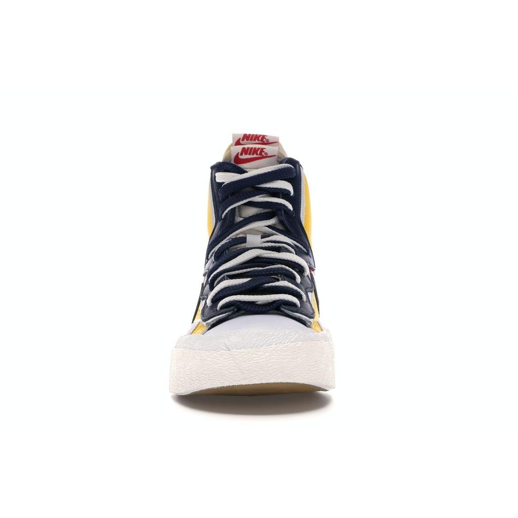 Sacai X Nike Blazer Mid Maize Navy Unisex Sneakers Yellow Varsity-Maize Midnight-Navy-White-Varsity-Red BV0072-700