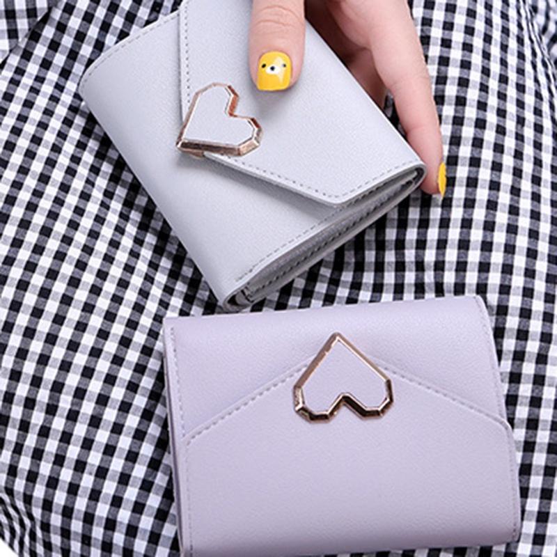 IELGY Маленький свежий кошелек в корейском стиле с персиковым сердцем для женщин — фото 4