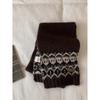 Green Christmas~ Retro Fair Island Jacquard Scarf Women's Winter New Warm Thickened Knitted Scarf