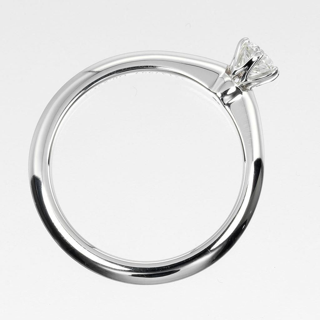 TIFFANY&Co. Solitaire Ring 0.23ct Pt950Platinum/diamond #5.8(US Size) 4.32g Women Used