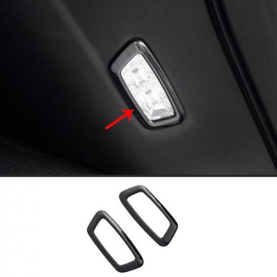 For Mercedes-Benz GLC 2016- Steel Black Rear Reading Light Lamp Frame Trim