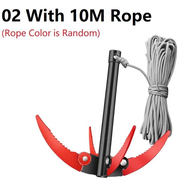 Fishing Folding Boats Anchor Outdoors Grappling Hook Lake Grass Weed Cutter Survival Tool for Small Boat Canoes Fishing Supplies