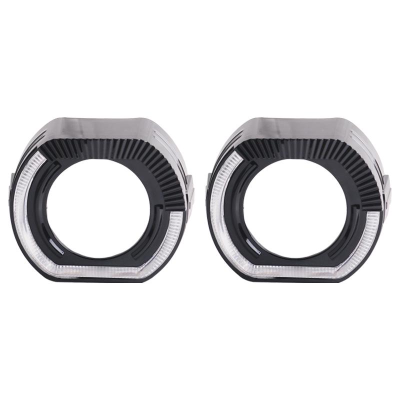 SANVI 3-inch LED Bi-Beam Car Headlights: White & Yellow DRL/Driving Light Dual Mode Upgrade