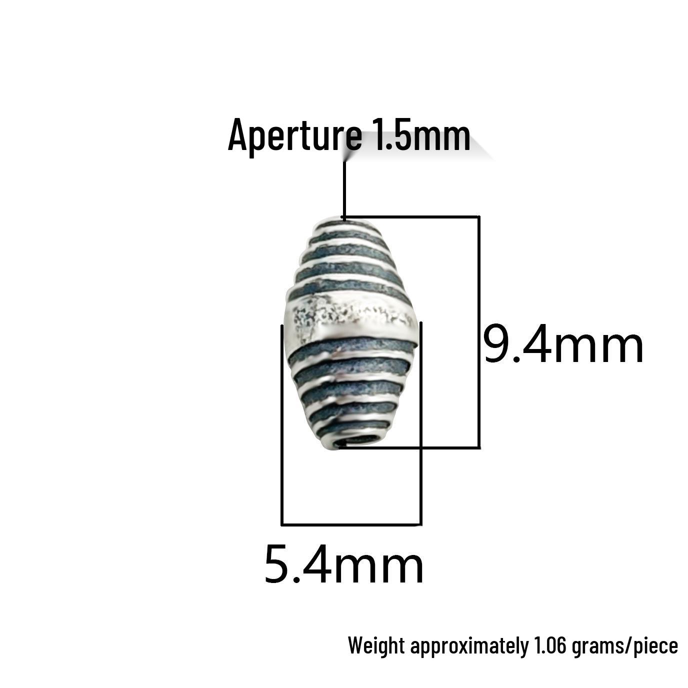 Sterling Silver S925 Retro Threaded Spacer Beads for DIY Jewelry and Loose Beading S925 Sterling Silver