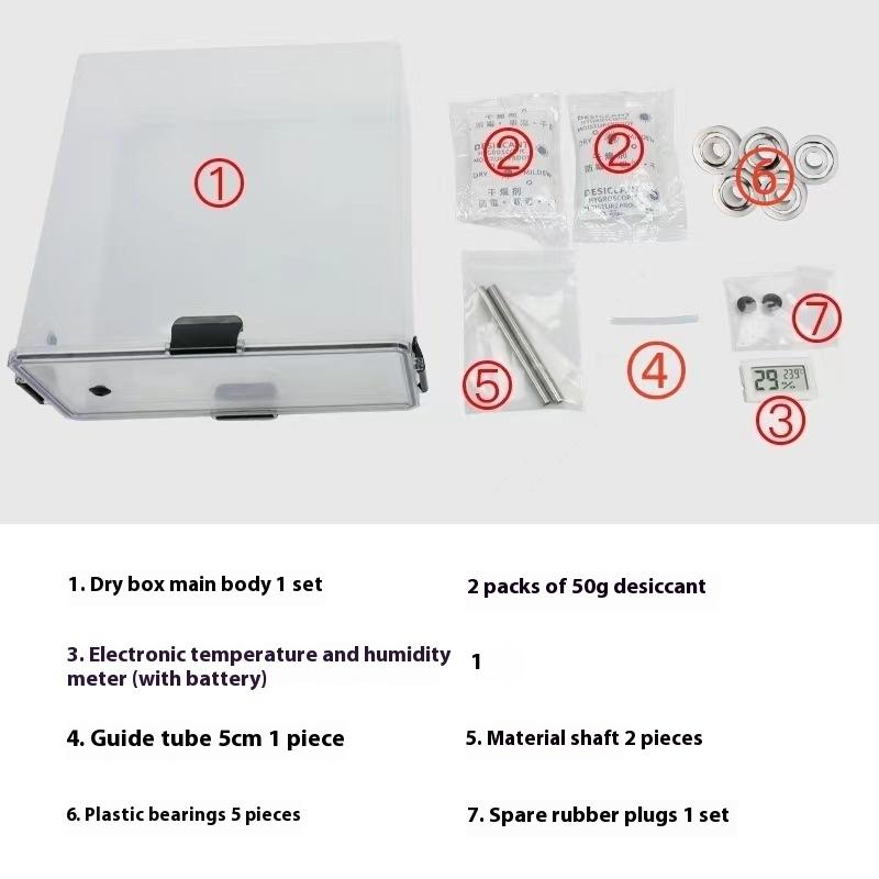 

1 комплект Коробка для хранения инструментов для 3D-принтера Держатель Коробка для сушки филамента Герметичная и влагостойкая Мониторинг в реальном времени DIY аксессуары