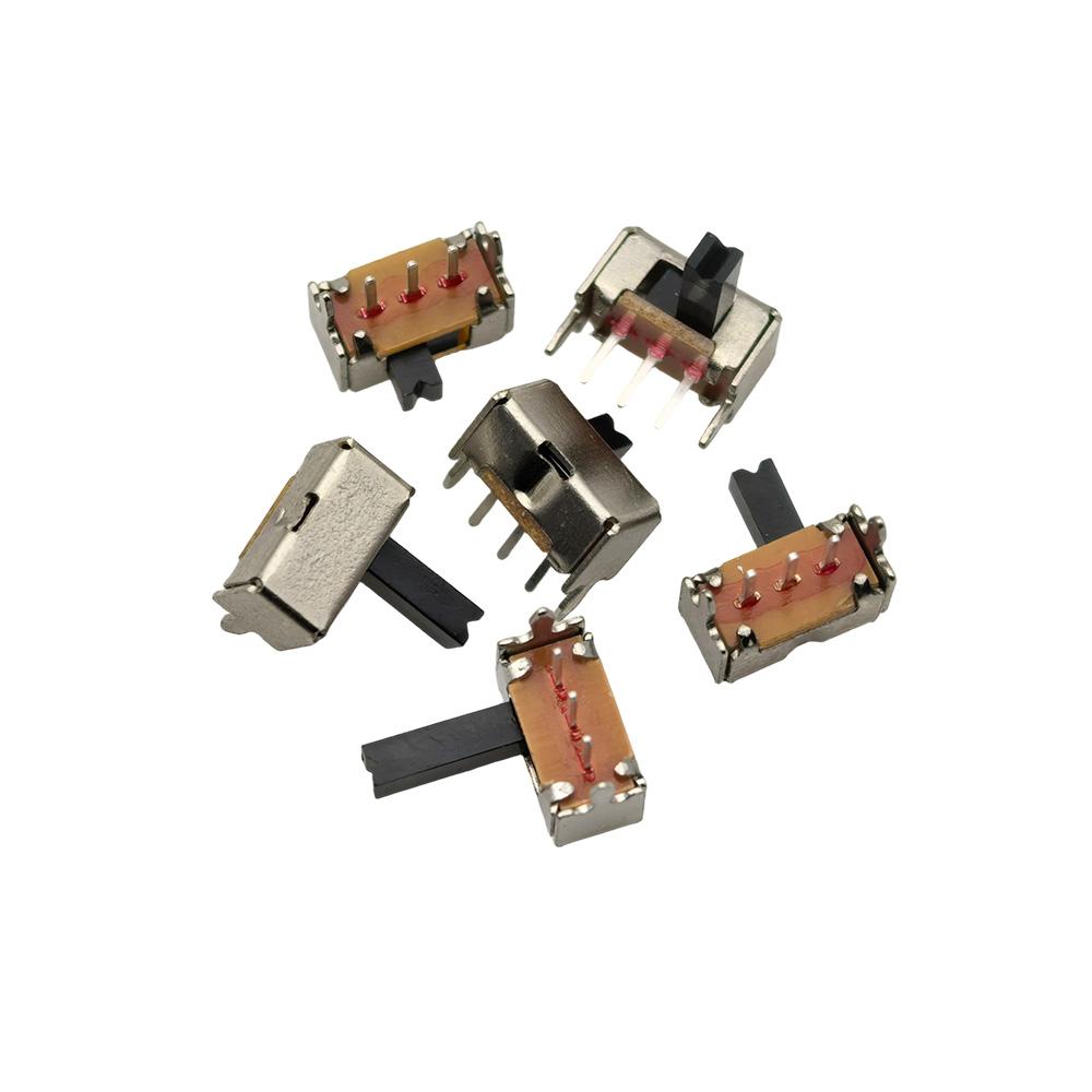 Micro Mini Slide Switch SPDT 1P2T Toggle Switch 2 Position 3 Pin On-Off DIP Panel Mount for Arduino PCB Project DIY DC 50V 0.5A