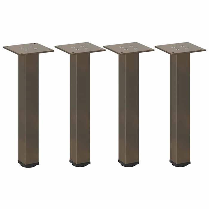 VidaXL Coffee Table Legs 4 Pieces Natural Steel 42-44 Cm Steel 4012455