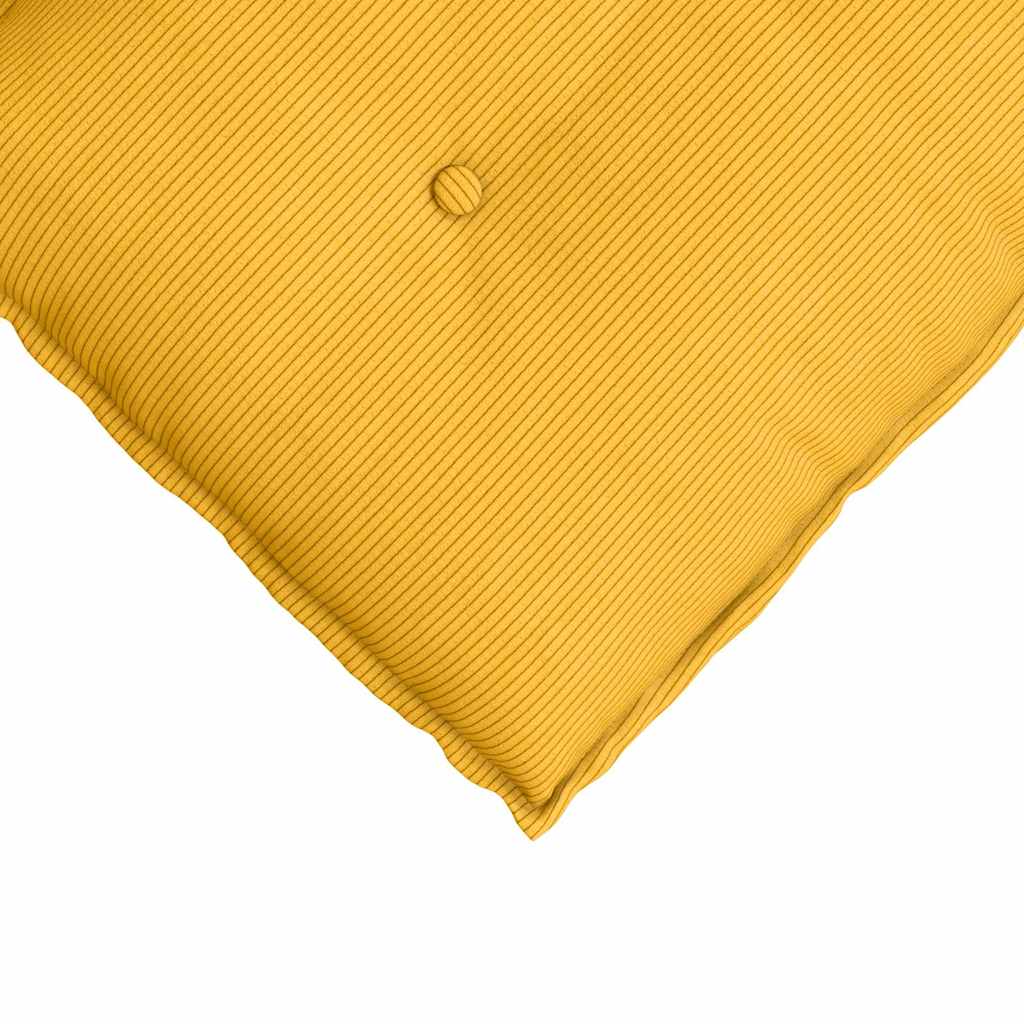 Back Cushion Light Yellow 180 x 50 cm Cord Fabric