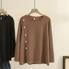 Plus Size Women's Fashion Autumn Long-sleeved T-shirt, Covering Meat and Slimming, with A Bottoming Top