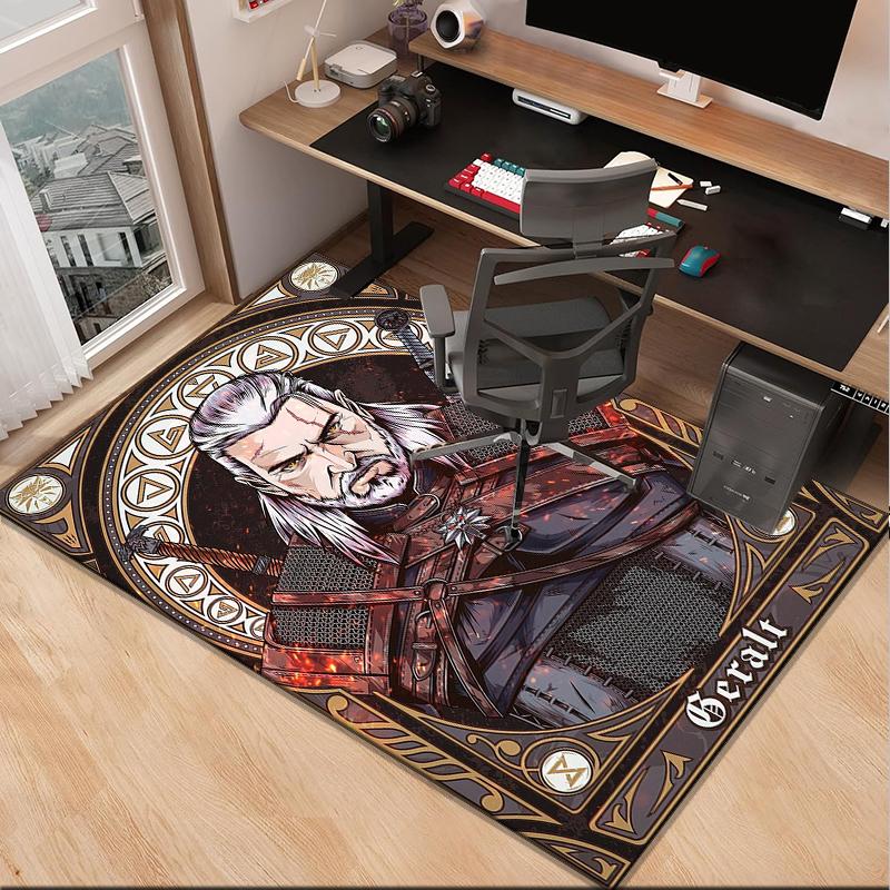 wizard dragon Office Rug Chair Mat, Game Carpet, Suitable for Front Door, Bedroom, Living Room, Desk, Holiday Gift