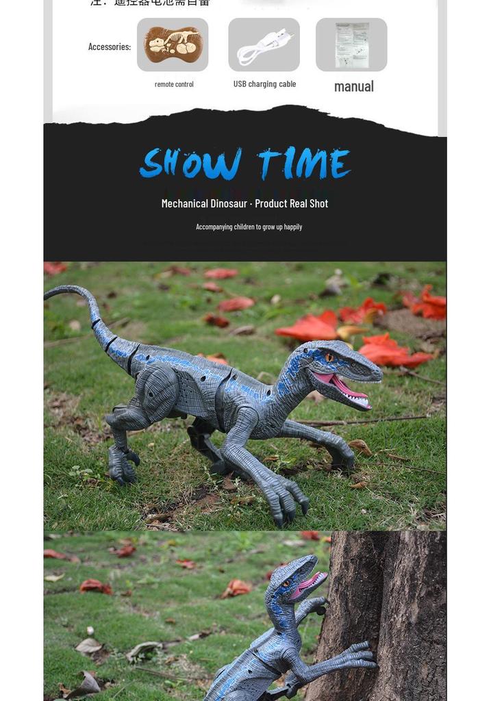 Children's 2.4G Wireless Remote Control Mechanical Dinosaur with Lights and Sound