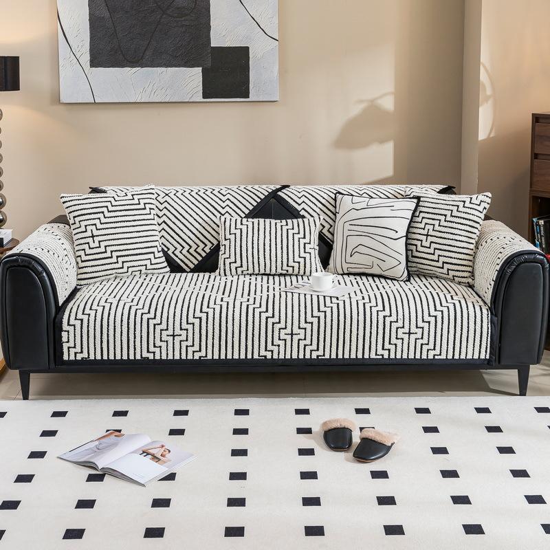 Premium Sense Simple Wind Sofa Cushion Universal In All Seasons New Sofa Seat Cushion Non-Slip Cover Cover Cloth Towel