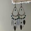 Retro Ethnic Crystal Tassel Earrings: Elegant Water Drop Design for Women