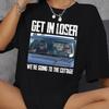 Stap In Verliezer We Gaan Naar De Cottage T-shirt Oversized Katoenen T-shirt Vintage Unisex Unisex Tee Kleding Sport Unisex Kleding