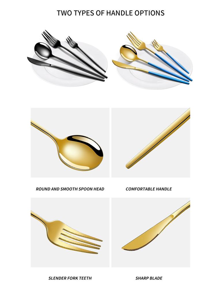 Stainless Steel Cutlery Set: 16/24-Piece Steak Knives, Forks, Spoons In Gift Box