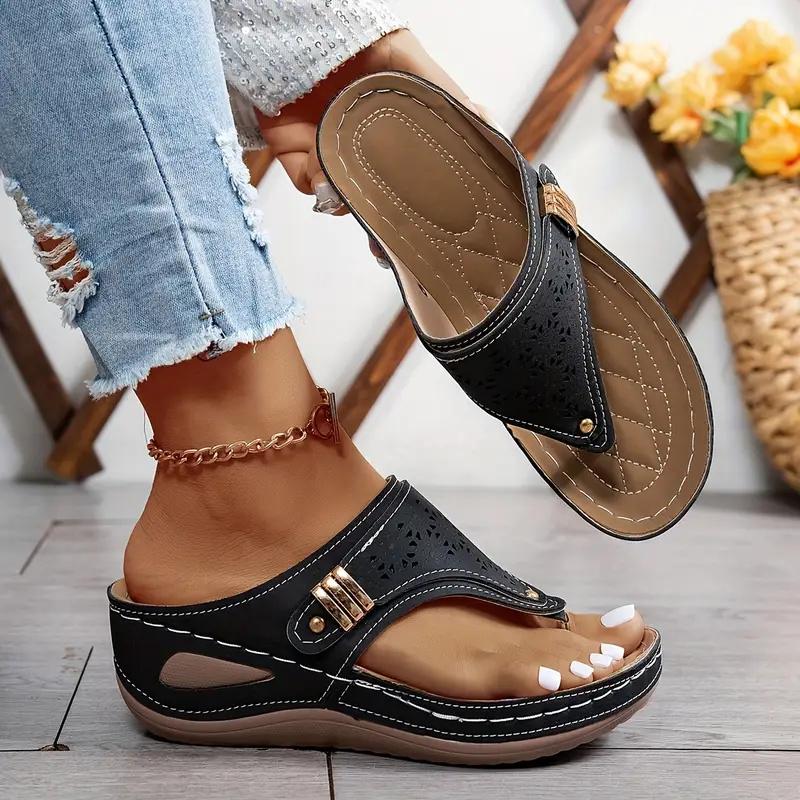 Fashion Women Slippers Fashion Wedge Sandals Open Toe Slip On Platform Slippers Summer New Flip Flops Casual Designer Shoes Slides Women