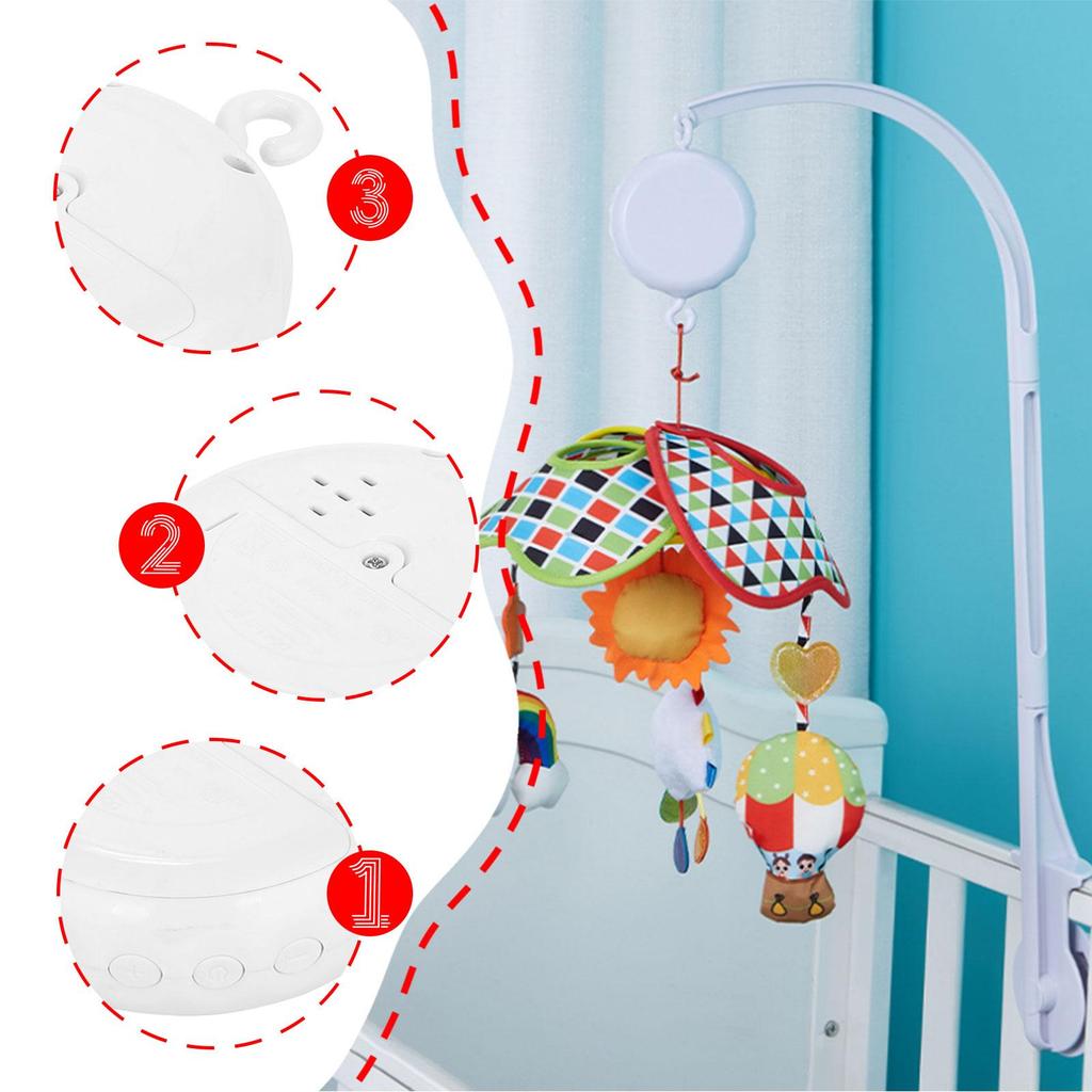Portable Crib Mobile Music Box with 36 Tunes for Home and Travel