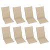 Chaises inclinables de jardin - MAISON EXCLUSIVE - Lot de 8 - Bois d'acacia massif - Dossier 5 positions - Coussins inclus