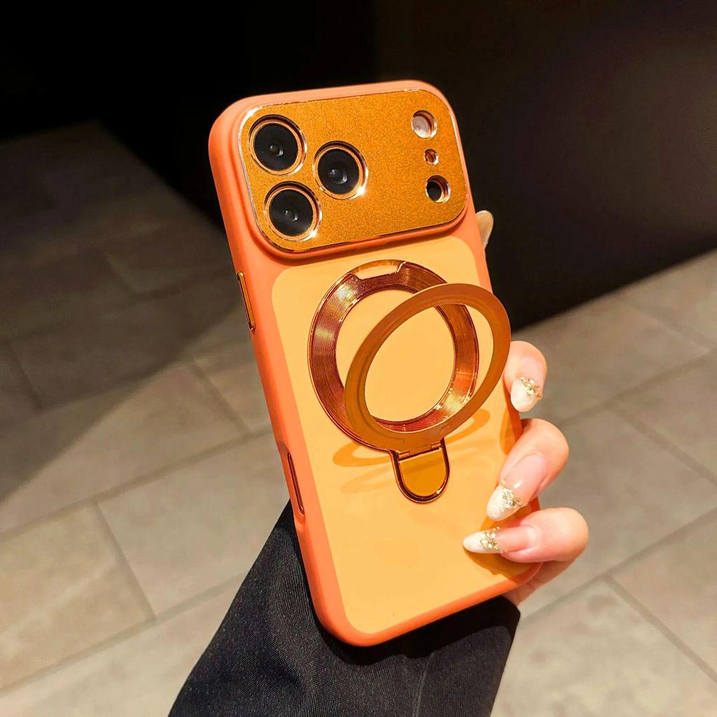 Non-Yellowing Magnetic Rotating Stand for iPhone 17 Air/Apple 16 Pro Max/15/14 Phone Case