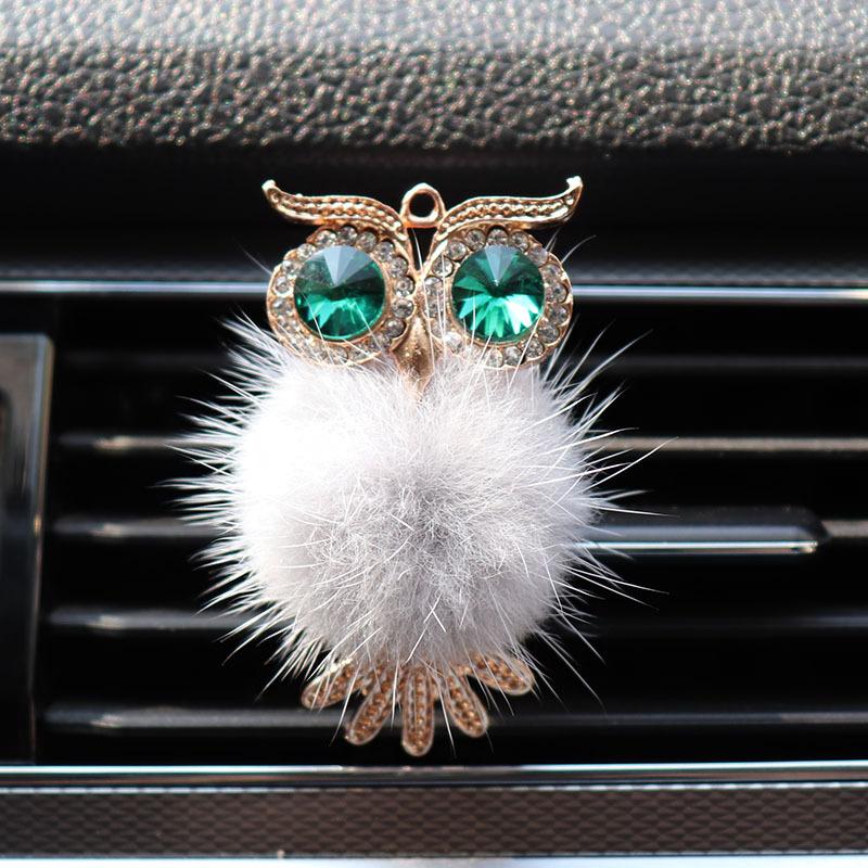 Mao Mao Owl Car Outlet Perfume Perfuel Inlays Drilling Cotycard Creative Creative Car Wind Found