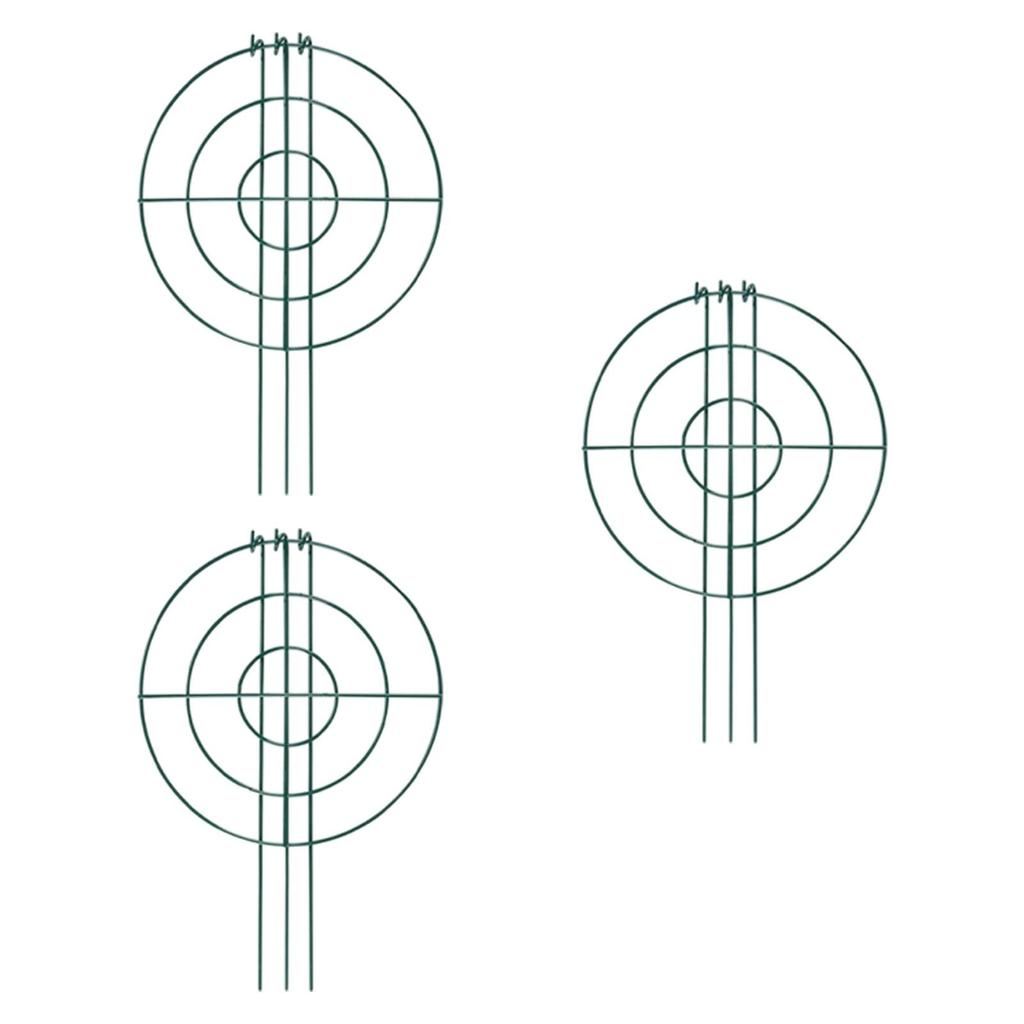 Metal Peony Support Cages Sturdy Flower Rings for Garden Safety Tomato Hydrangea Plant Support Stakes