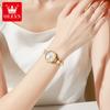 OLEVS Original Small Watches for Woman Ladies Quartz Elegant Diamond Gold Wristwatch Luxury Brands Waterproof Women Gifts