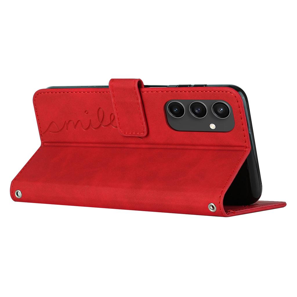 For Samsung Galaxy S24 FE Case Folding Stand PU Leather Phone Cover with Card Slots