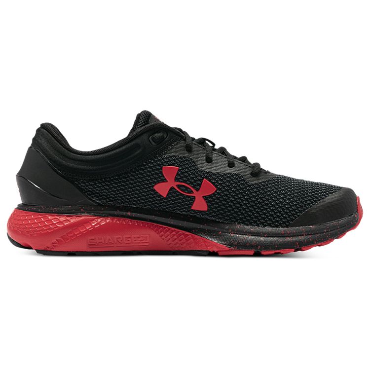 Under Armour Charged Escape 3 Low Running Shoes Men Sneakers Black Red 3024912-004