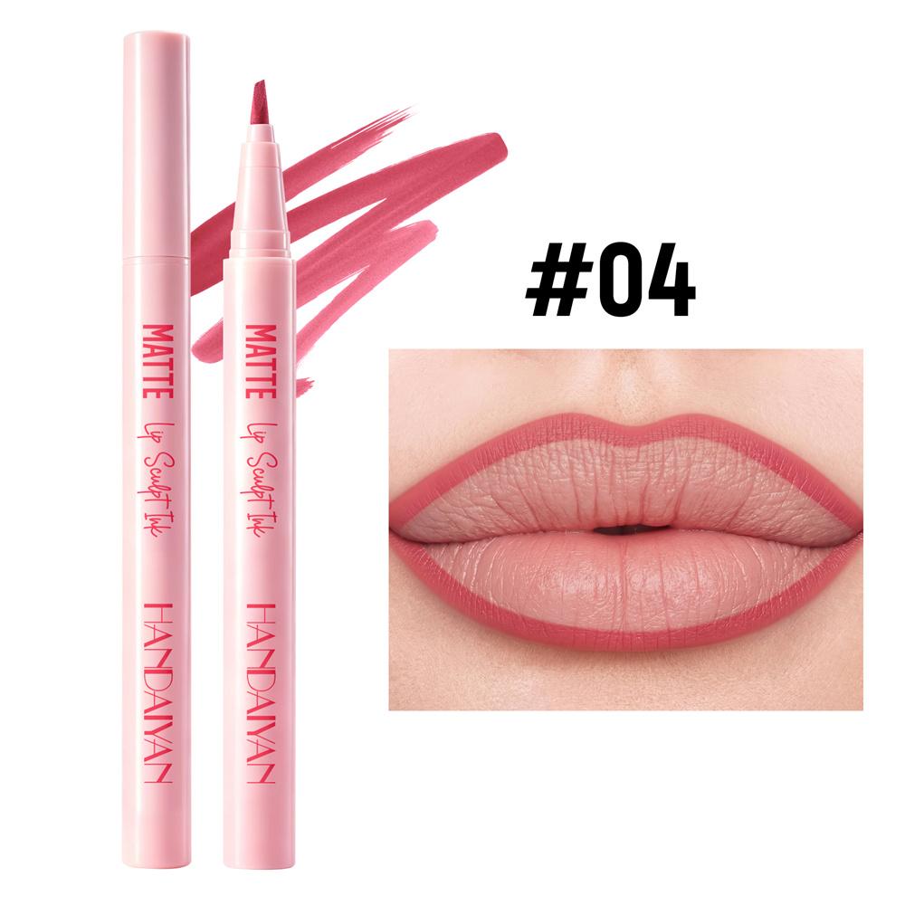 2-in-1 Lip Liner Lipstick Pen Waterproof Smudge-proof Non-stick Cup Lip Contour Pen Easy Coloring Non-fading Color Lips Makeup