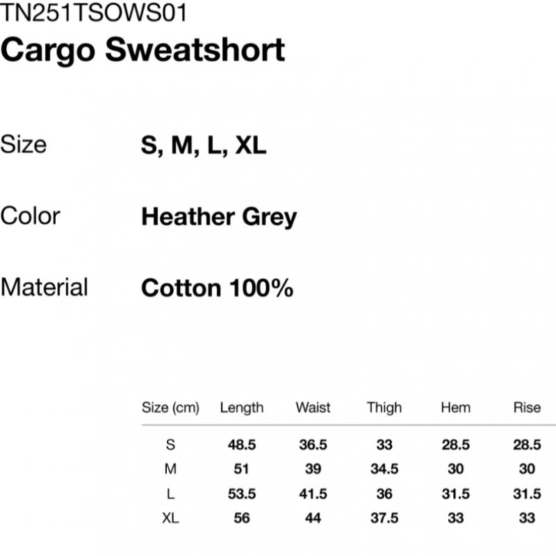 Thisisneverthat Cargo Sweatshort Heather Grey