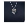 Vintage Golden Horn Hannya Ghost Mask Pendant Men Long Hip Hop Sweater Necklace