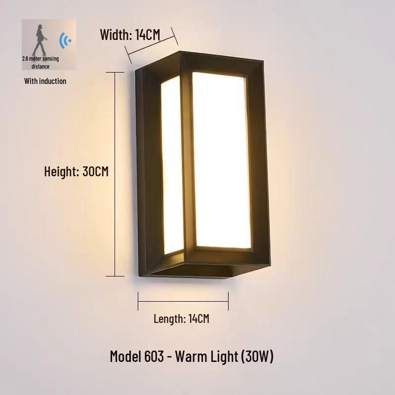 LED Waterproof Wall Light with Motion Sensor for Outdoor Garden or Balcony