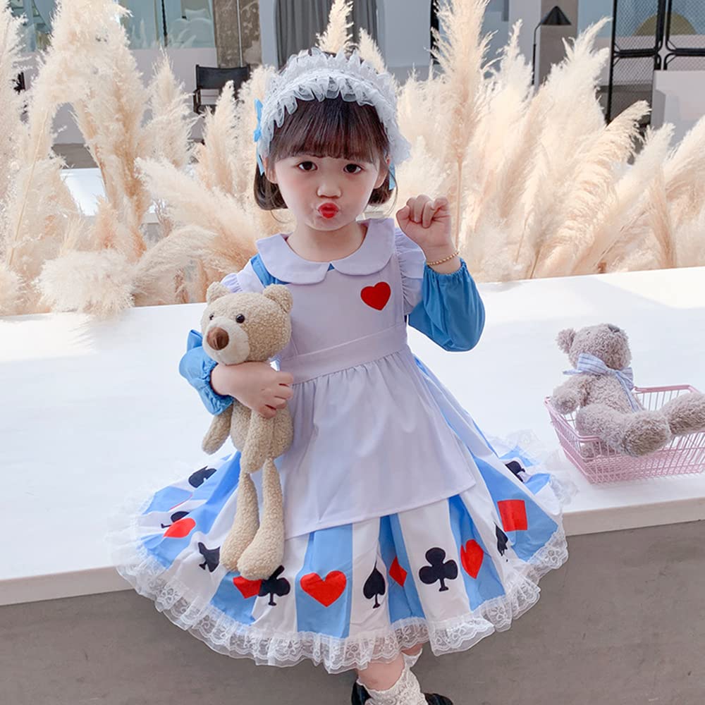 Alice Maid Halloween Long Princess Set [RPFLQ] Dress, Girls' Cosplay, Costume, Apron, Sleeves, Costume, Cute, Moe, Event, Activities, 3-Piece (90)