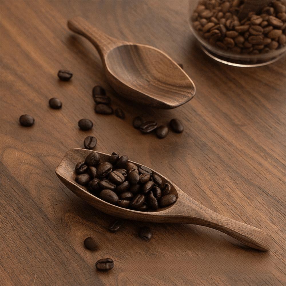 Multi-Purpose Black Walnut Coffee Scoop Wooden 1 Tablespoon/15ml Kitchen Scooping Tool Coffee Brewing Small Measuring Spoon