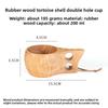 DIY Walnut Wooden Milk Cup Acacia Wood Salad Cup Solid Wood, Creative Mug with Handle Coffee Mug