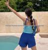 Korean Women's Conservative High-Waist Bikini Swimsuit with Skirt and Pants
